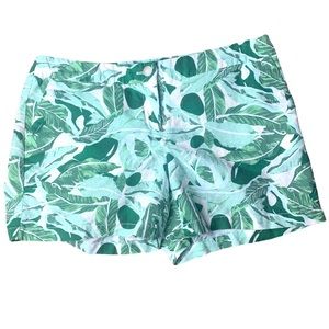 SAINT TROPEZ WEST Tropical Pattern Linen/Cotton Shorts size 8
